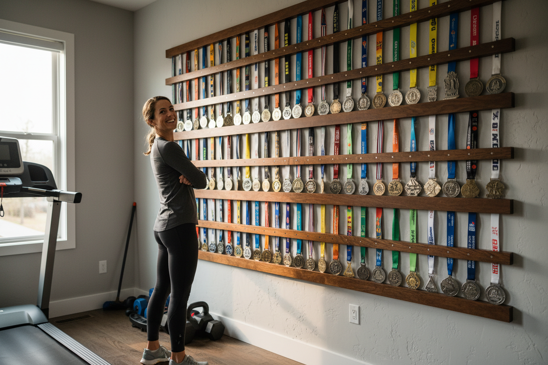 How to Display Your Running Medals & Fitness Achievements at Home (Without Leaving Them Hidden in a Drawer)